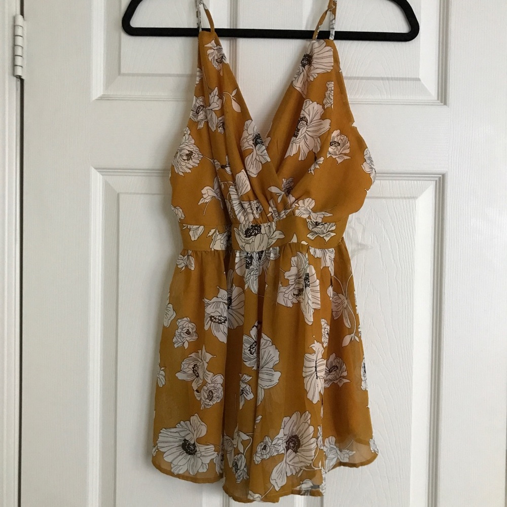 Mustard Floral Romper